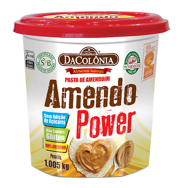 Pasta de Amendoim Amendo Tradicional Power DaColônia 1,05 Kg