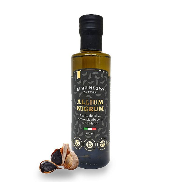 Azeite de Oliva Extra Virgem Aromatizado com Alho Negro Alho Negro da Serra 250ml