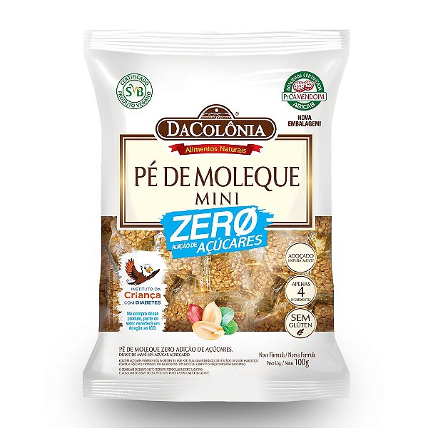 Pé De Moleque Zero Adição de Açúcar DaColônia 100g
