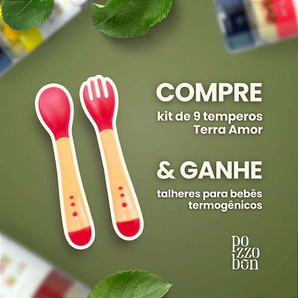 Kit 9 Tempero Primeiros Sabores Natural Todas as Variedades Terra Amor 40g + Brinde