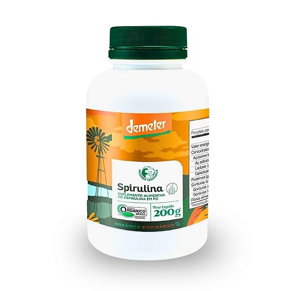 Spirulina Orgânica Biodinâmica em Pó Fazenda Tamanduá 200g