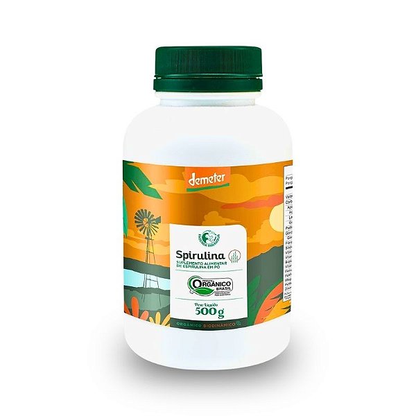 Spirulina Orgânica Biodinâmica em Pó Fazenda Tamanduá 500g