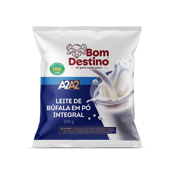 Leite em Pó A2A2 Integral de Búfala Bom Destino 200g