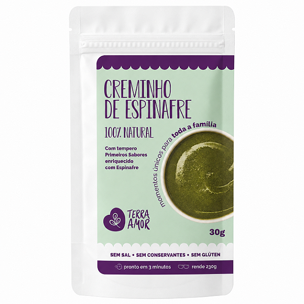 Creme de Espinafre 100% Natural Terra Amor 30g