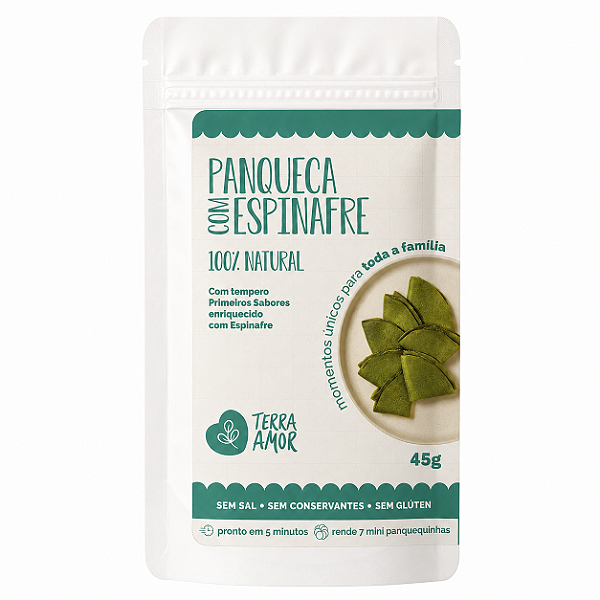 Panqueca de Espinafre 100% Natural Terra Amor 45g