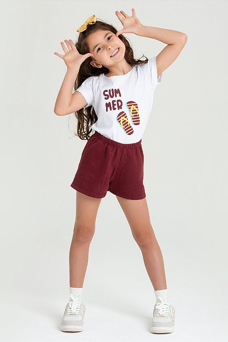 CONJUNTO INFANTIL MENINA ESTAMPA CHINELO