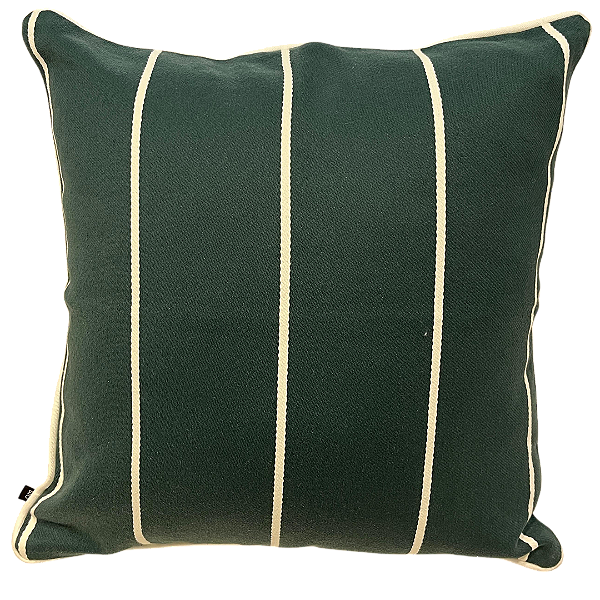 Capa De Almofada Listrada Verde E Branco