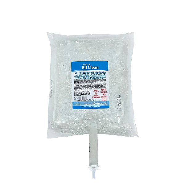 Alcool em Gel para mão Asséptico 800mL  Allclean Audax