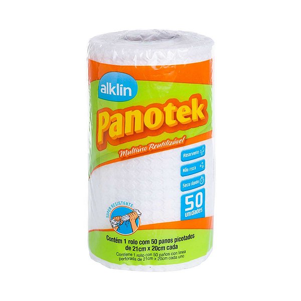 Pano multiuso Wiper 21cmX20cm Panotek Branco C/50