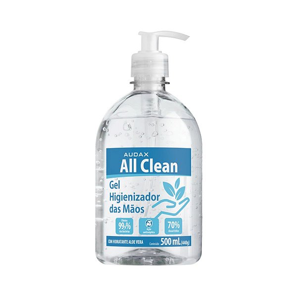 Álcool em Gel para as mãos 500mL AllClean Audax