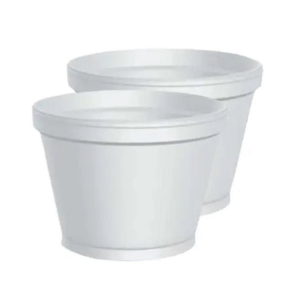Pote de Isopor PT-360 360mL Branco sem Tampa 25 unidades Copobras