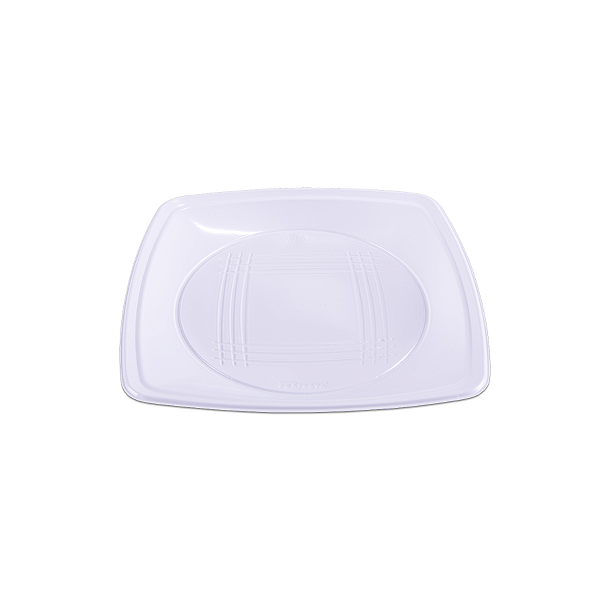 Prato Flexível Quadrado Grande Branco com 10 unidades Prafesta