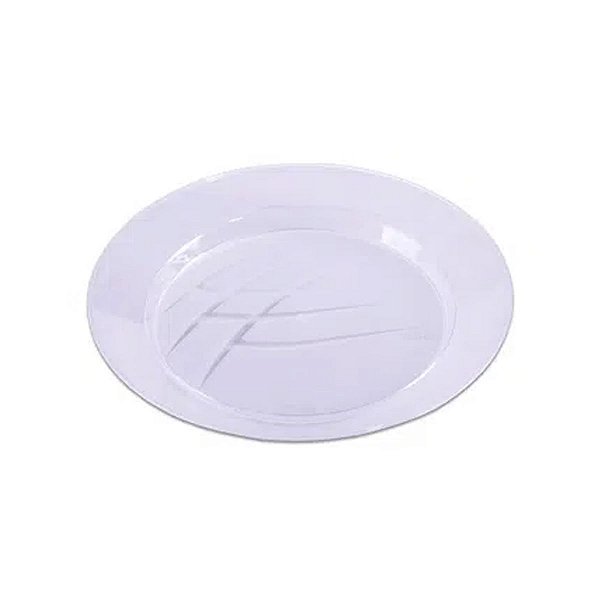 Prato de Plástico Redondo 15cm Cristal 10 unidades - Prafesta
