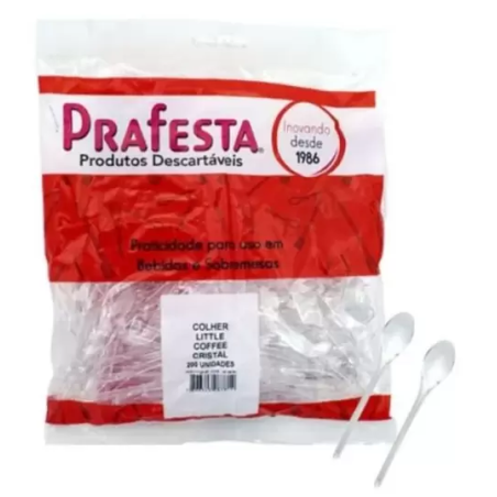 PRAFESTA COLHER LITTLE CAFFE BRANC C/100