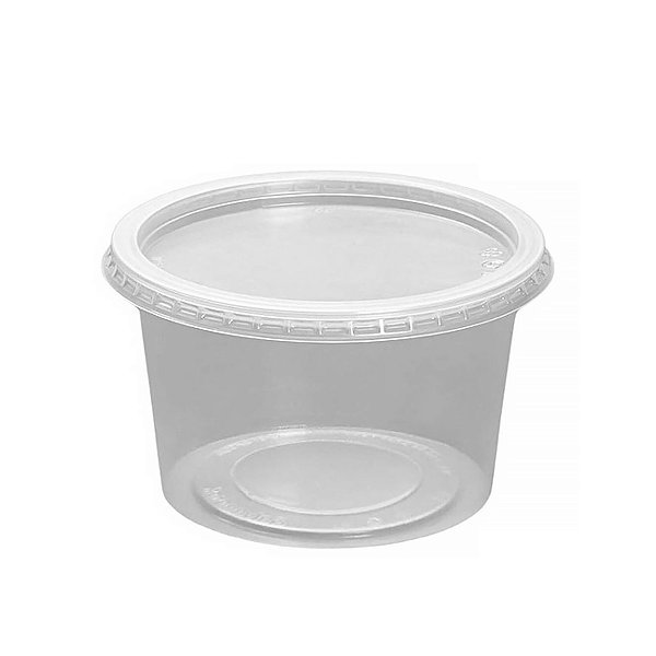 Embalagem Pote com Tampa G312 Cristal 500mL 25 unidades - Galvanotek