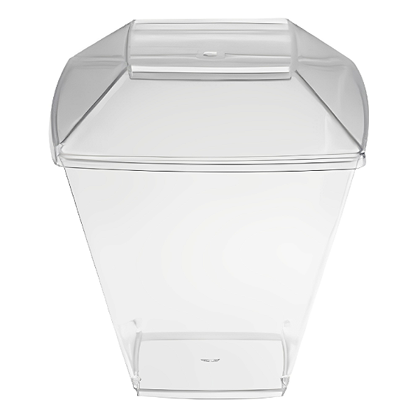 Mini Copo Quadratto Acrílico 100mL Tampa 10 unidades - Prafesta