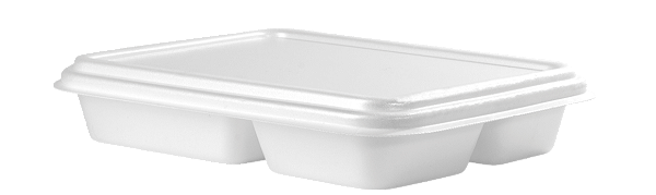 Marmitex 4 Divisórias PT-110-4D 1100mL Branca sem Tampa 100 unidades Copobras