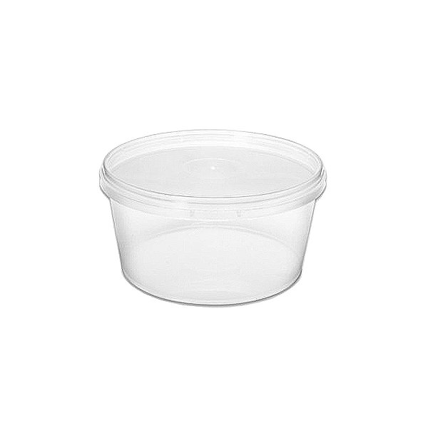 Pote Plástico Redondo com Lacre 500mL 400 unidades - Prafesta