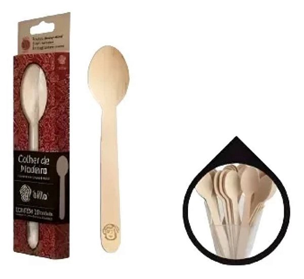 Colher de Madeira Refeição 12 unidades - Billa