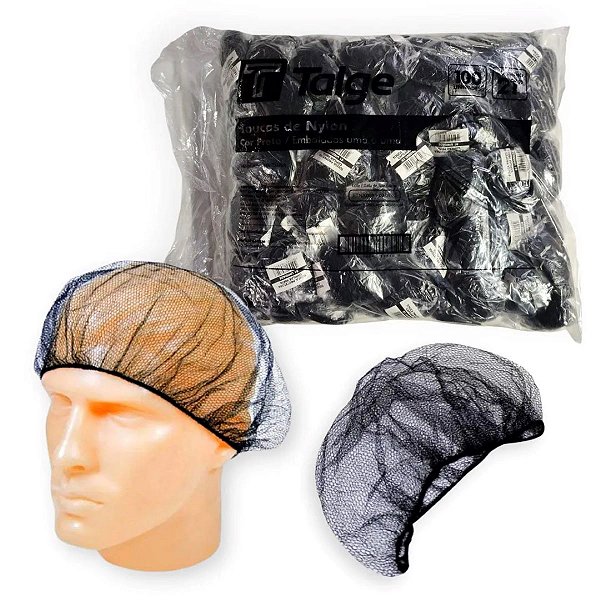 Rede para Cabelo Preta 100 unidades Talge