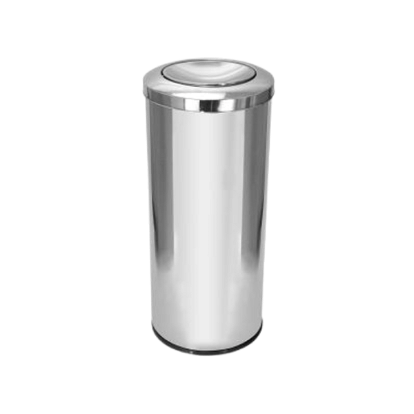 Lixeira Redonda Inox 30x70cm Tampa Meia Esfera 50L - JSN