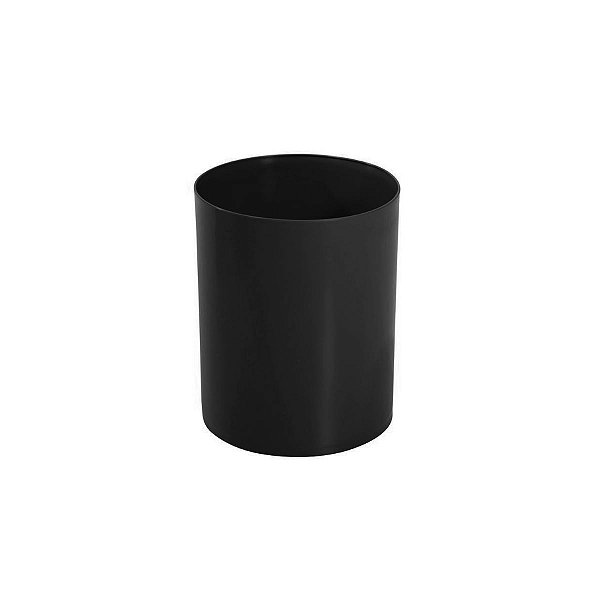 Cesto Plástico Baixo H30 sem Tampa 12 Litros Preto - JSN