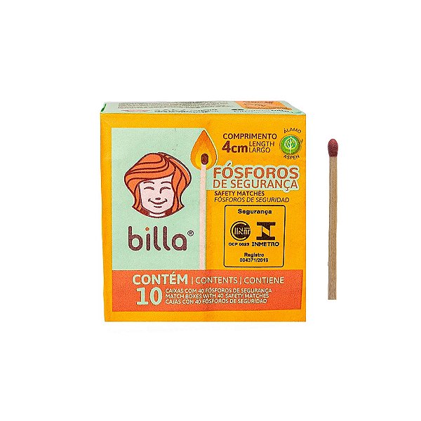 Fósforo Comum 4cm 400 unidades - Billa