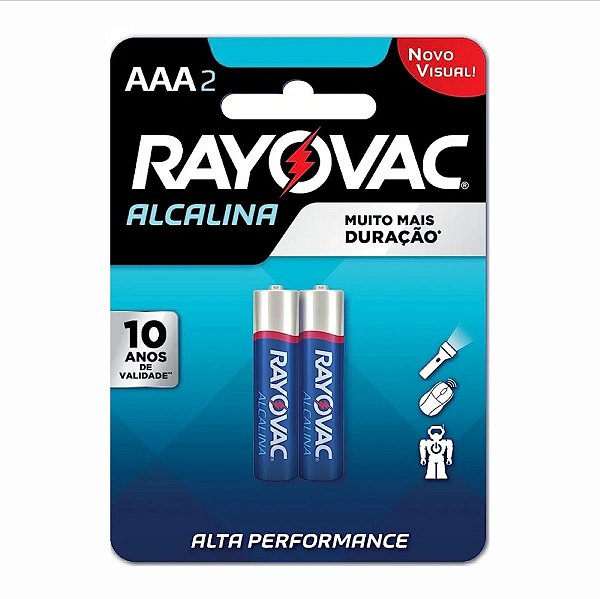 PILHA RAYOVAC PALITO AAA ALCALINA C/2