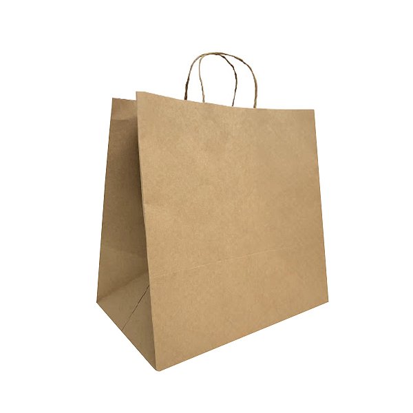 Sacola Papel Kraft 28x30x12,5cm c/50un - Wide Stock