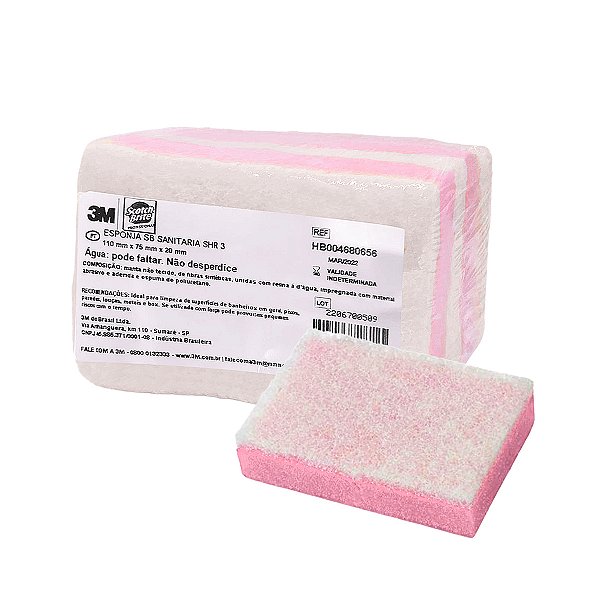 Esponja Sanitária Rosa 3 unidades Scotch-Brite