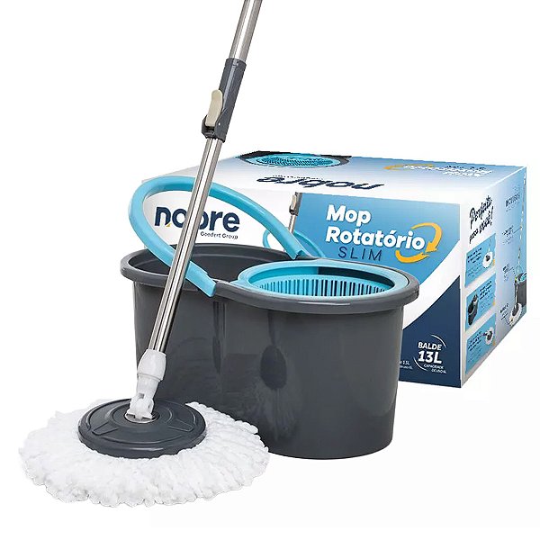 Balde Mop Rotação 360 Slim 13L- Nobre
