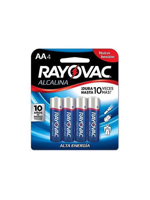 Pilha Alcalina AA com 4 unidades Rayovac