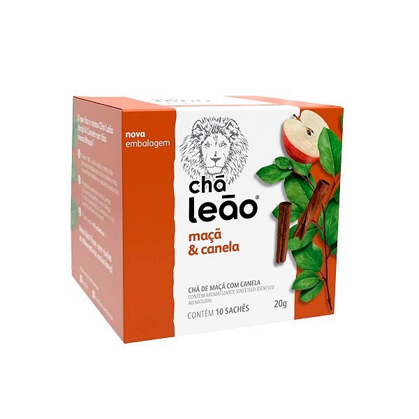 Chá de Maçã com Canela com 10 saquinhos Leão