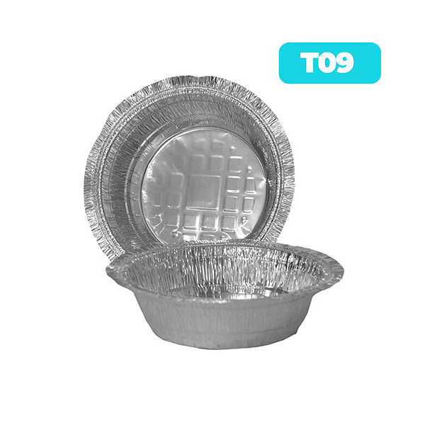 Marmitex Redonda Alumínio 1200mL Manual N09 com Tampa Térmica