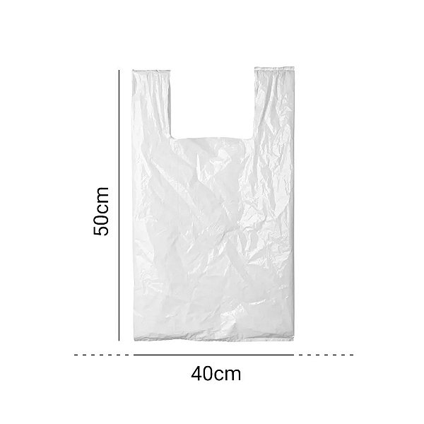 Sacola Plástica Branca 40x50cm com 3,5kg
