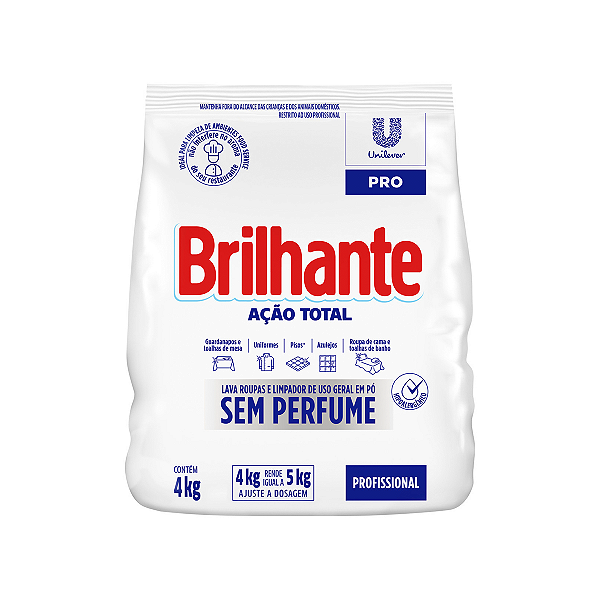 Sabão em Pó Limpeza Total 4kg Brilhante
