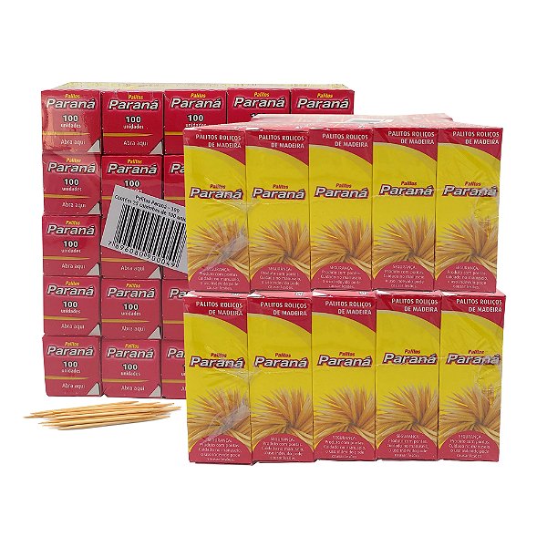 Palito de Dente de Madeira c/ 2500 und - Paraná
