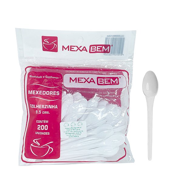 MEXEDOR COLHERI 9,5CM BIO MEXA BEM C/200