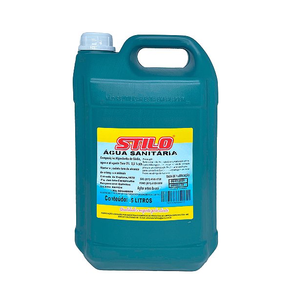 Água Sanitária Cloro Ativo 2 a 2,5% 5L - Stilo