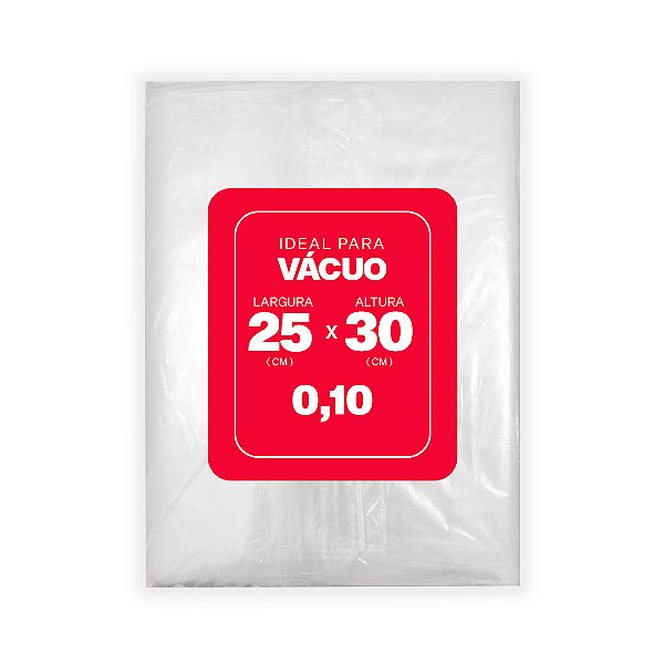 SACO PLAST.P/VACUO 25X30 0,10 C/1000