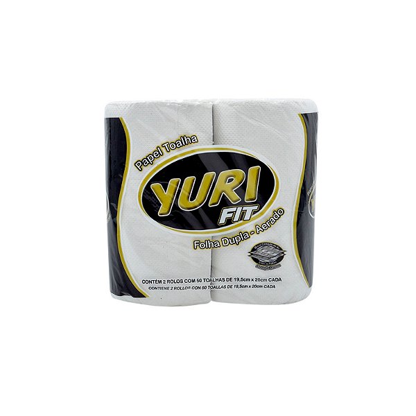 Papel Toalha Folha Dupla c/2 unidades - Yuri Fit