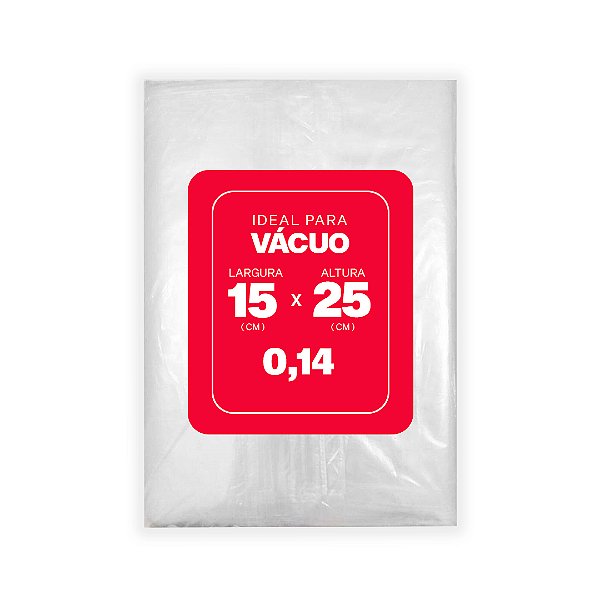 SACO PLAST.P/VACUO 15X25 0,14 C/500