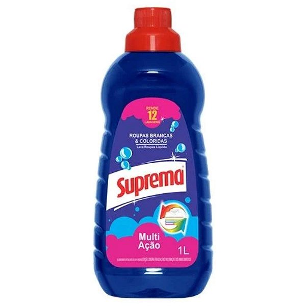 Sabão Líquido para Roupas 1L Azul - Suprema