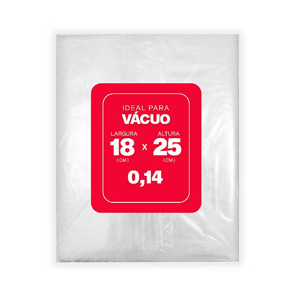 SACO PLAST.P/VACUO 18X25 0,14 C/1000