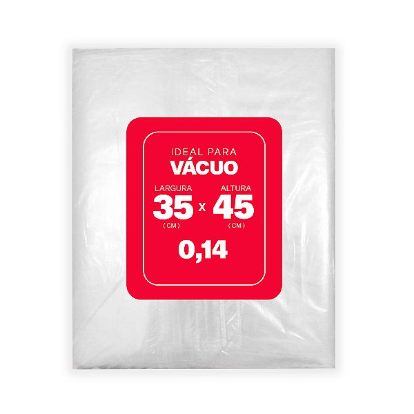 SACO PLÁSTICO PARA VÁCUO 35CM X 45CM X 0,14 C/ 250 UND - ITAPACK