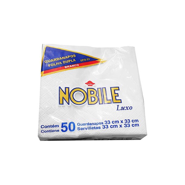 Guardanapo Folha Dupla Luxo 33x33cm c/50und - Nobile