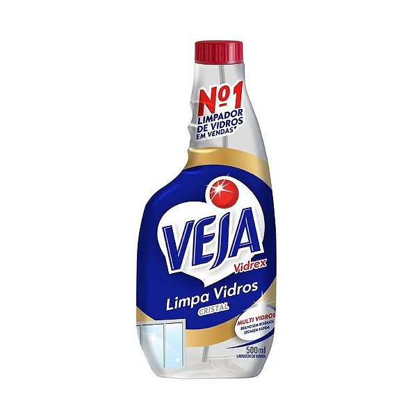 Limpador de Vidros Vidrex Cristal Recarga 500mL - Veja