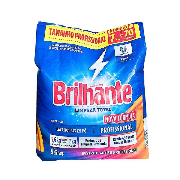 Sabão em Pó Limpeza Total 5,6kg Brilhante