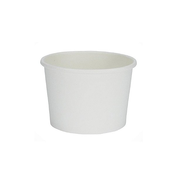 POTE PAPEL 500ML ECOLOSSO BRANCO C/25