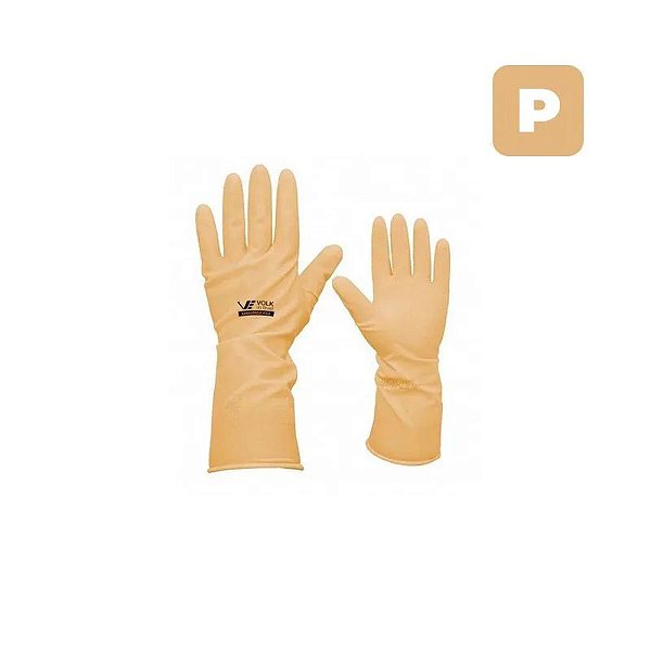 Luva de Borracha Longa Antiderrapante Amarela Tamanho P - Danny